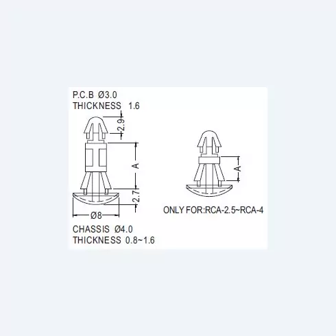 Spacer support RCA