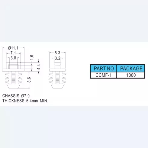 Cable tie mount CCMF-1