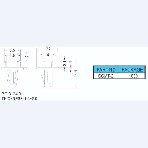 Cable tie mount CCMT-2