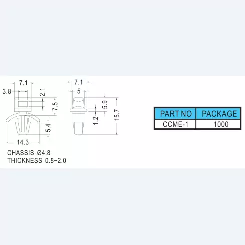 Cable tie mount CCME