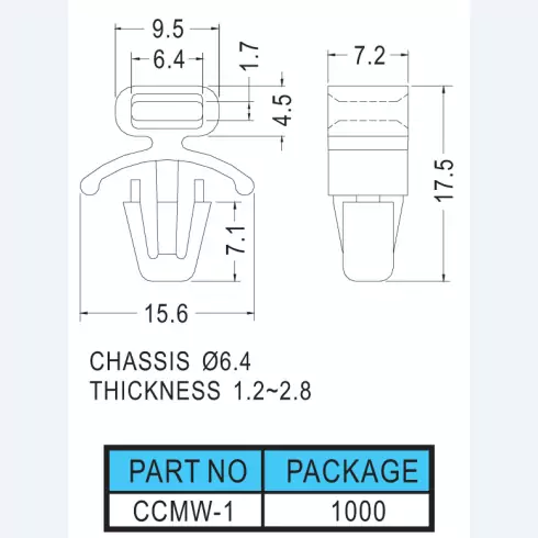 Cable tie mount CCMW
