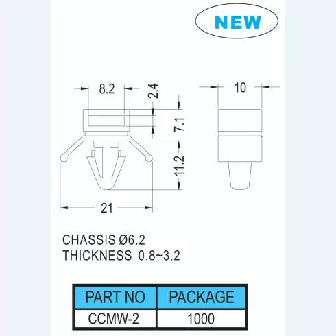 Cable tie mount CCMW