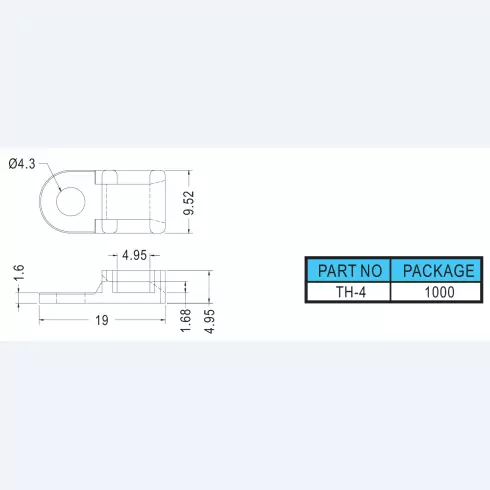 Cable tie mount TH-4