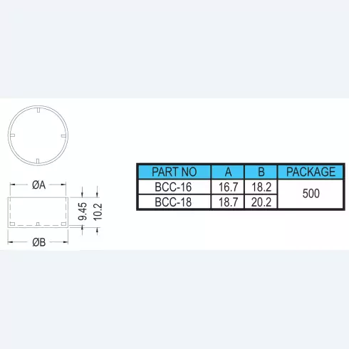 Capacitor cover BCC-16