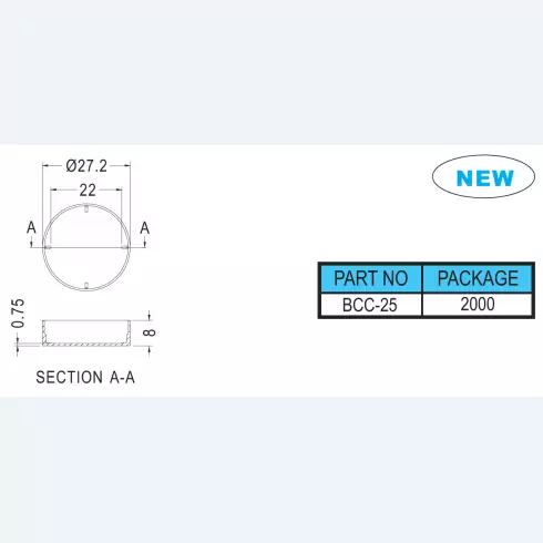 Capacitor cover BCC-25
