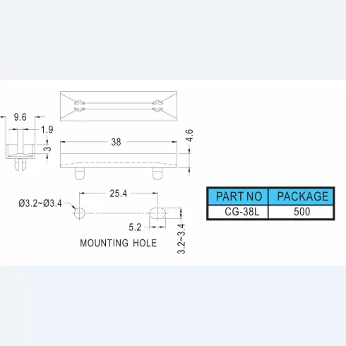 Card Guide CG-38, 50, 38L