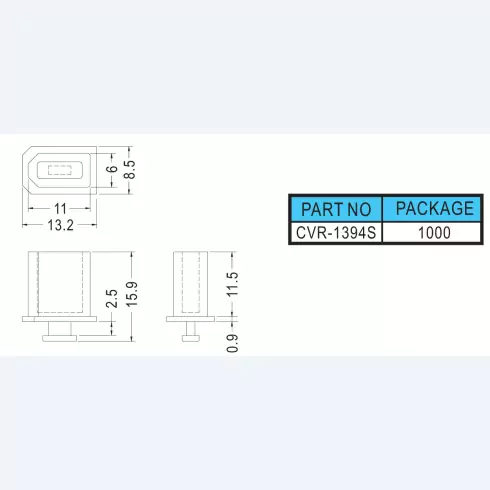 Connector cover CVR-1394