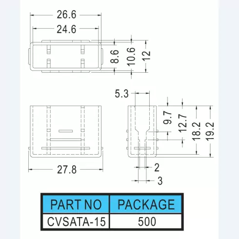 Connector cover CVSATA-15
