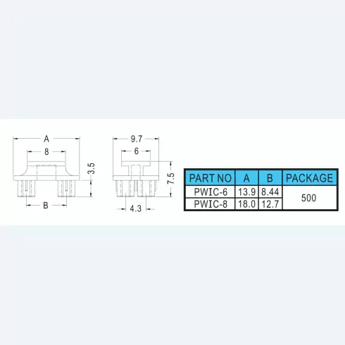 Connector cover PWIC-6, PWIC-8