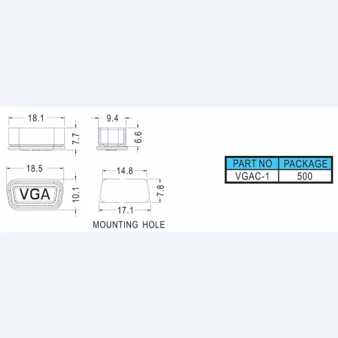 Connector cover VGAC-1