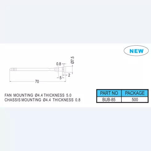 Fan snap rivet BUB-85