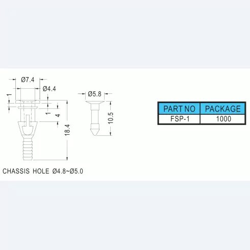 Fan snap rivet FSP-1