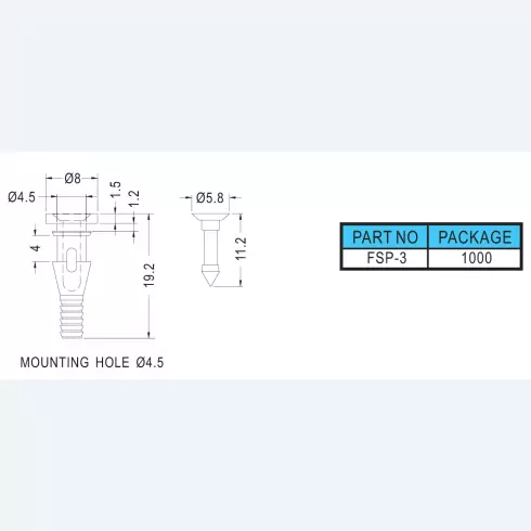 Fan snap rivet FSP-3
