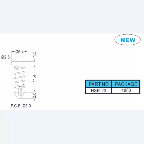 Fan snap rivet HSR-23