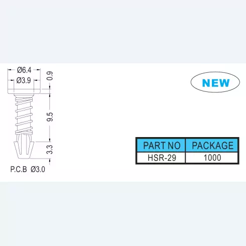 Fan snap rivet HSR-29