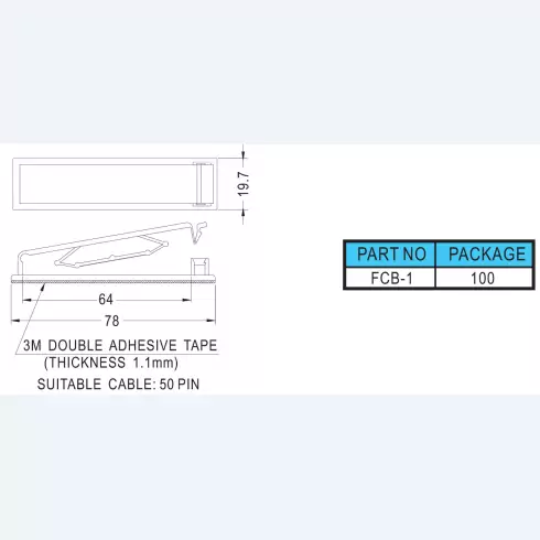 Flat Cable Clamp FCB-1