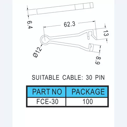 Flat Cable Clamp FCE30, FCE40