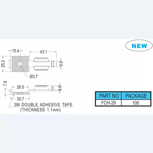 Flat Cable Clamp FCH-29