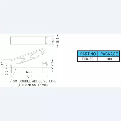 Flat Cable Clamp FCK-50