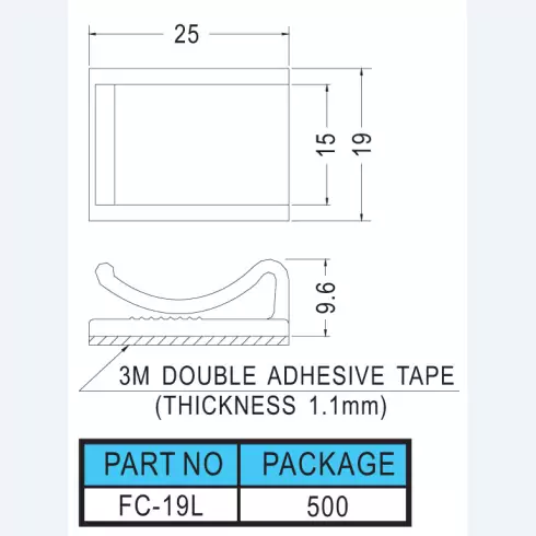 Flat Cable Mount FC-19