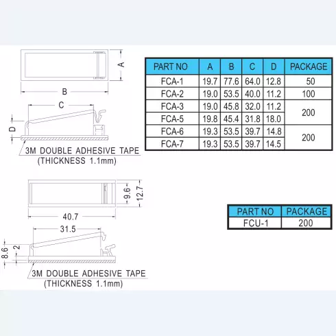 Wire mount FCA, FCU