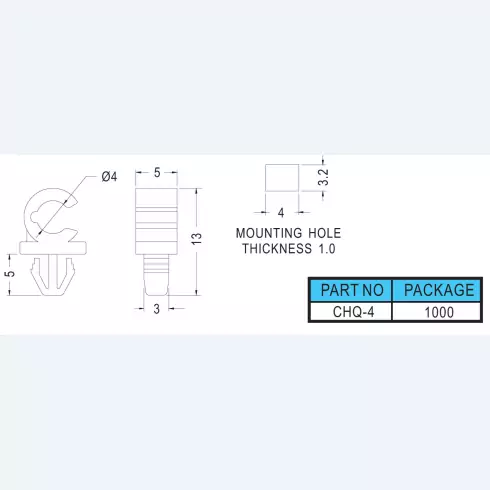 Harness clip standoff CHQ-4