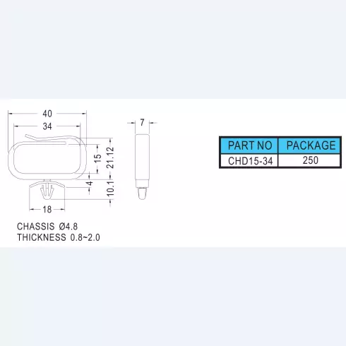 Harness clip standoff CHD15-34