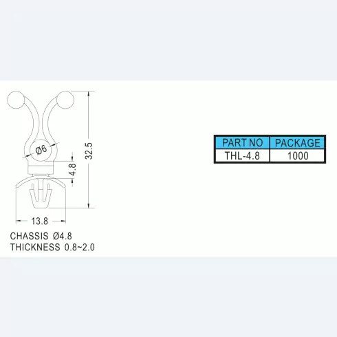 Harness clip standoff THL