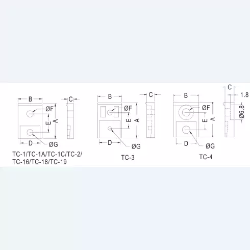 Holes plugs TC-1 à TC-23