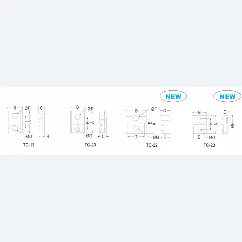 Holes plugs TC-1 à TC-23