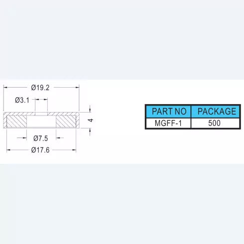 Magnet Plastic Foot MGFF-1