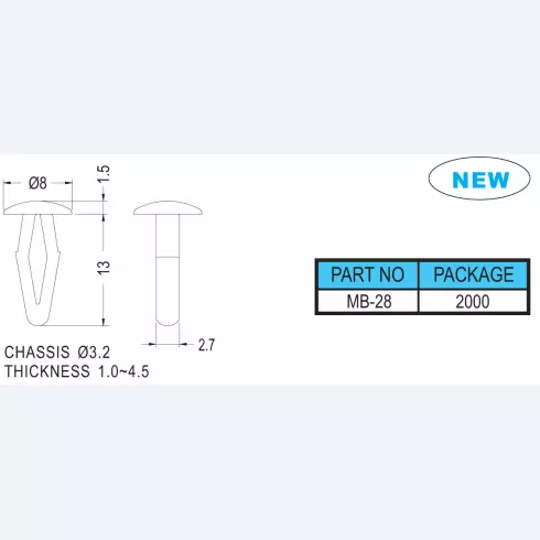 Mounting button MB-28