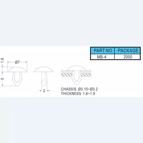 Mounting button MB-4