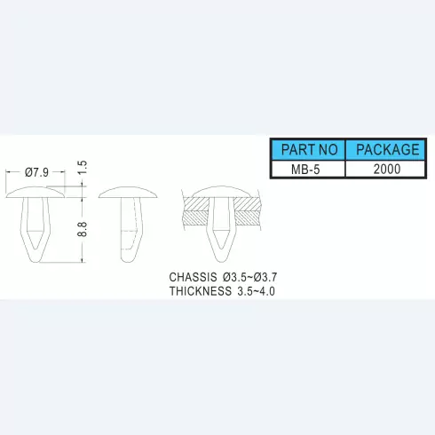 Mounting button MB-5