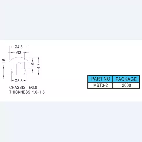 Mounting button MBT-3