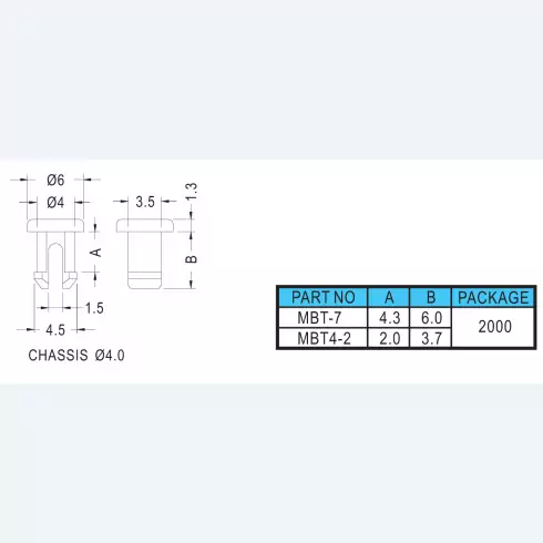 Mounting button MBT-7, MBT4-2