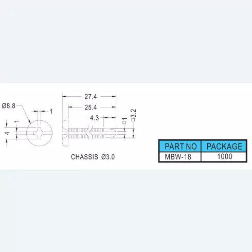 Mounting button MBW-18