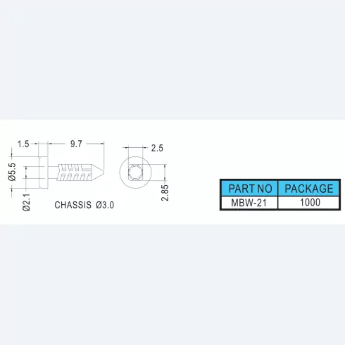 Mounting button MBW-21