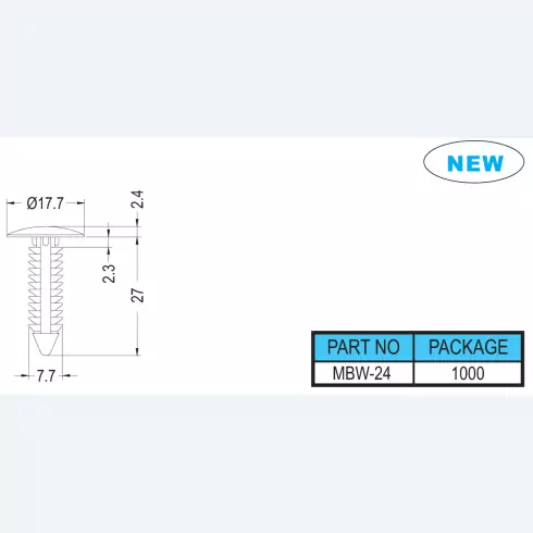 Mounting button MBW-24