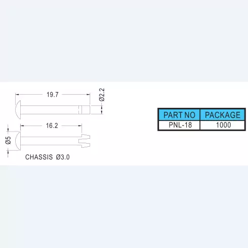 Mounting button PNL-8, PNL-18