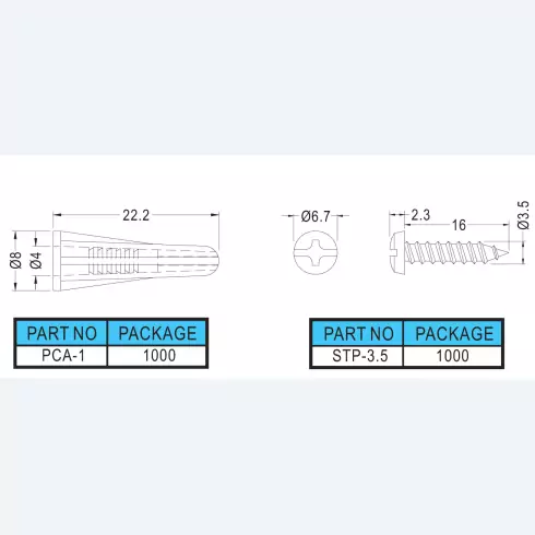 Plastic Conical Anchors PCA-1