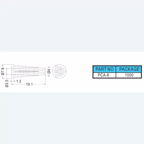 Plastic Conical Anchors PCA-6
