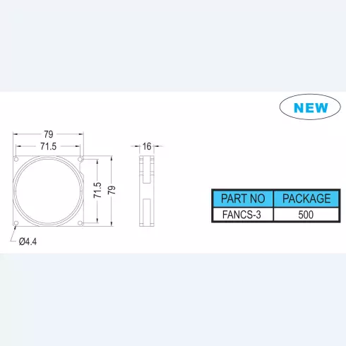 Rear Fan Fix Fiorano FANCS-3