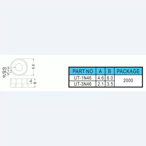 Round spacer UT-1N46, UT-3N46