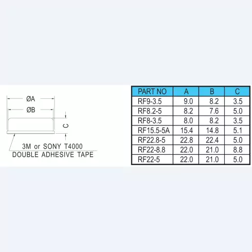 Rubber Foot RF9-3.5