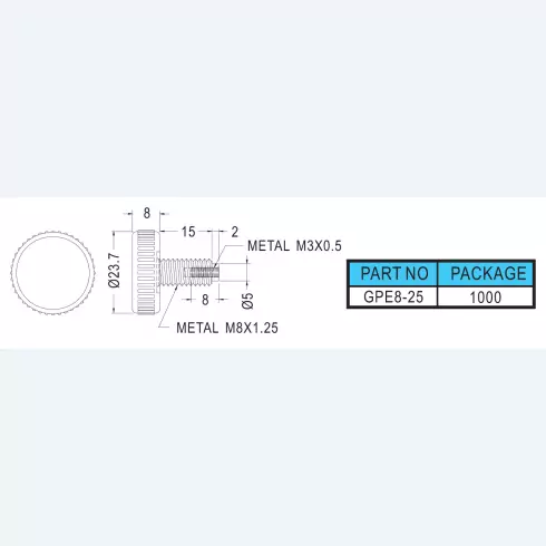 Screw Plastic Foot GPE8-25