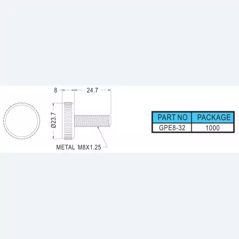 Screw Plastic Foot GPE8-32