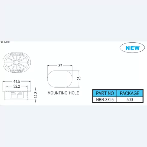 Snap Bushing NBR-3725
