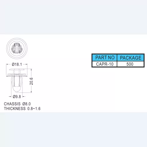 Snap Rivet CAPR-10