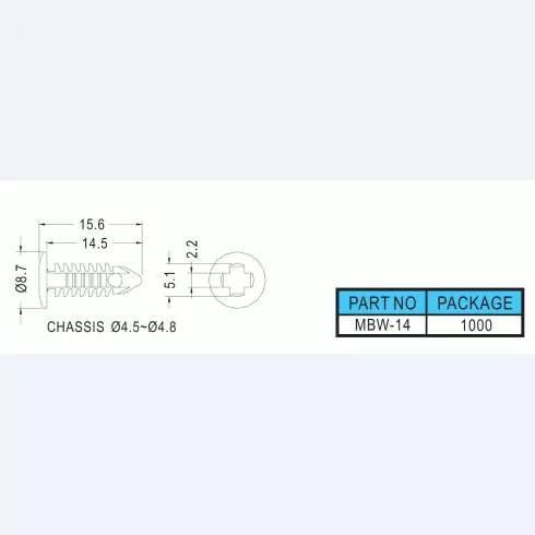 Snap rivet MBW-14